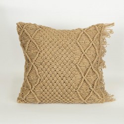 CUSHION, WITH FILLER, JUTE WITH FRINGES, NATURAL, 45x45cm 759-10025 CUSHION, WITH FILLER, JUTE WITH FRINGES, NATURAL, 45x45cm 759-10025