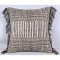 CUSSION, WITH FILLING AND FRINGES, COTTON  WOVEN, BLACK-GREY, 45x45CM 759-10032