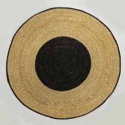 RUG, SEA GRASS,  NATURAL- BLACK,  Φ90cm 759-12010
