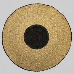 RUG, SEA GRASS,  NATURAL- BLACK,  Φ120cm 759-12011