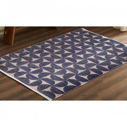 RUG, JUTE WITH HEMME, NATURAL-BLUE, 120x180cm 759-12018