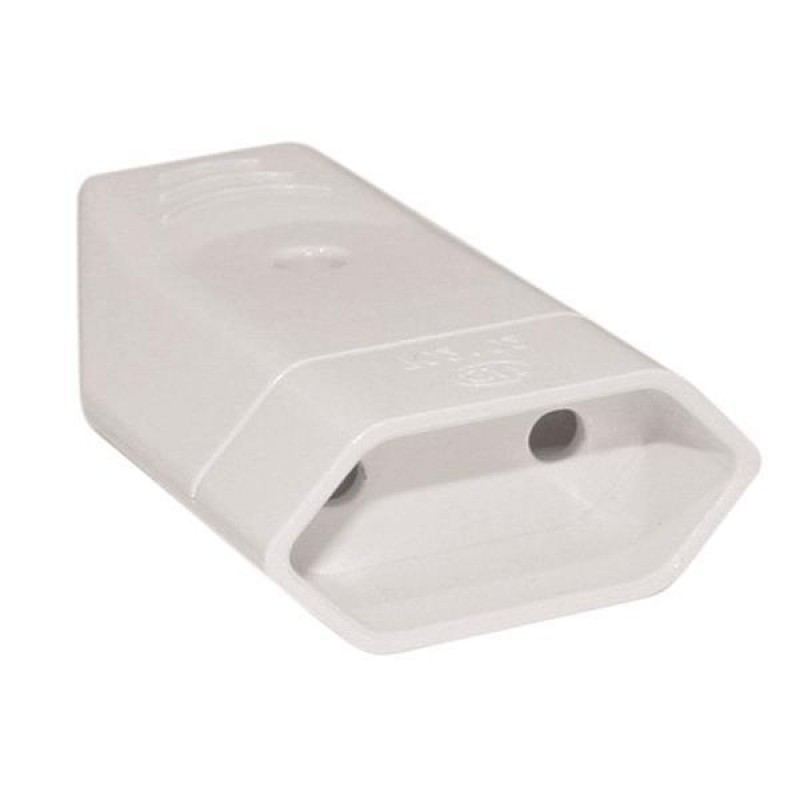 PLUG 2 POLE NORMAL FEMALE 6A 240V WITH SHUTTER PROTECTION IN BLISTER PACKING 800-10024