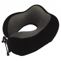 TRAVEL NECK PILLOW WITH MEMORY FOAM BLACK 920-30007 TRAVEL NECK PILLOW WITH MEMORY FOAM BLACK 920-30007