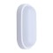 WALL MOUNTED LED LIGHT OVAL 12W 205x105x54 4000K IP54 WHITE PLUS 145-20012