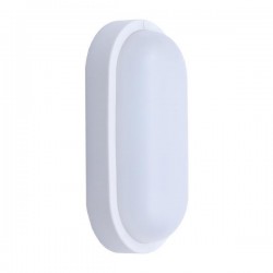 WALL MOUNTED LED LIGHT OVAL 12W 205x105x54 3000K IP54 WHITE PLUS 145-20013 WALL MOUNTED LED LIGHT OVAL 12W 205x105x54 3000K IP54 WHITE PLUS 145-20013