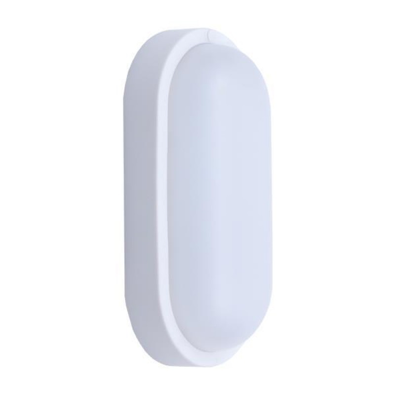 WALL MOUNTED LED LIGHT OVAL 12W 205x105x54 3000K IP54 WHITE PLUS 145-20013 WALL MOUNTED LED LIGHT OVAL 12W 205x105x54 3000K IP54 WHITE PLUS 145-20013