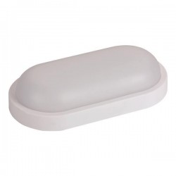 WALL MOUNTED LED LIGHT OVAL 18W 260x135x58 3000K IP54 WHITE PLUS 145-20025