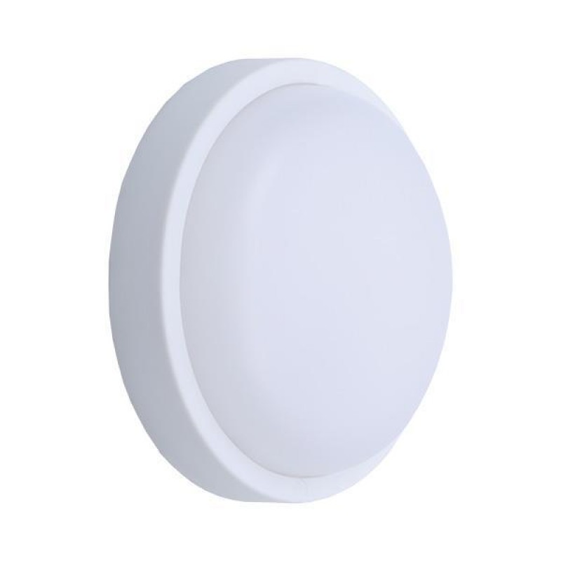 WALL MOUNTED LED LIGHT ROUND 18W Φ200x55 12/24V AC/DC 6500K IP54 WHITE PLUS 145-20041