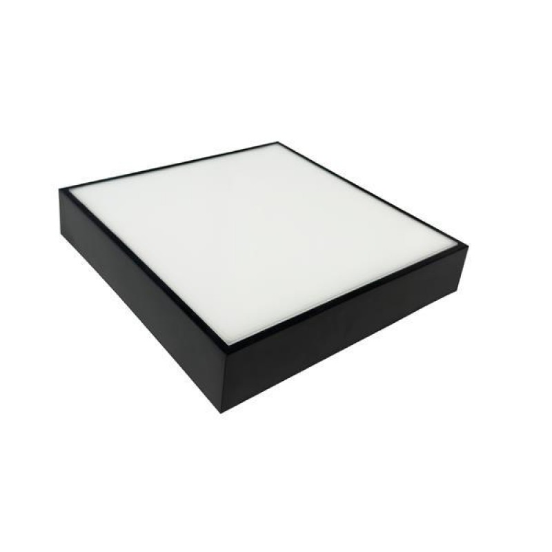 CEILING LIGHT SQUARE LED 24W 4000K 300X300X57.5mm ΜΑΥΡΗ IP54 145-20086