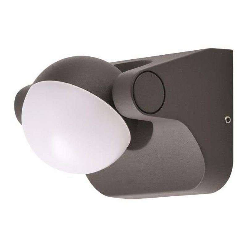 СТЕННА LED ЛАМПА С ВЪРТЯЩА СЕ ОСНОВА 8W IP54 СИВА