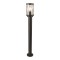 COLUMN LIGHT FLOOR METALLIC GRID PATTERN E27 95x95x500 IP44 BLACK 145-20604