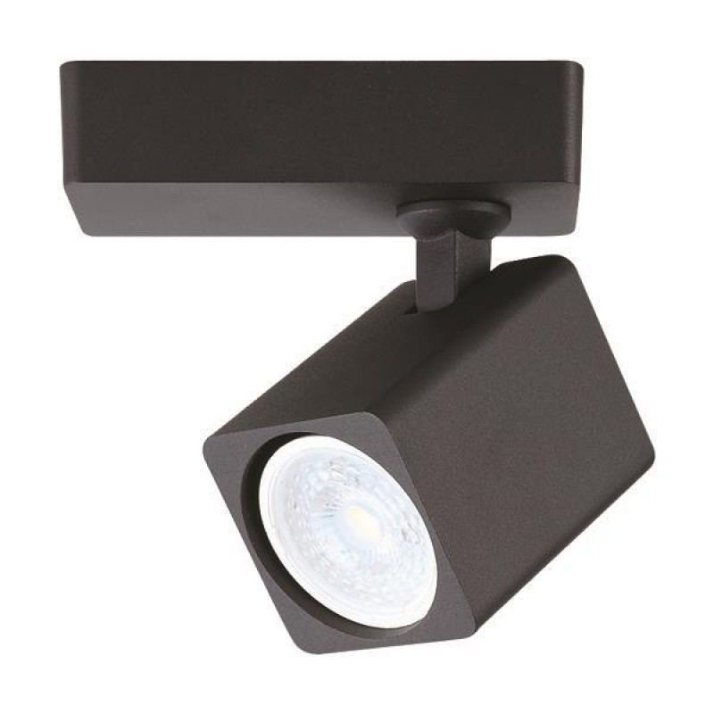 SPOT WALL LIGHT SINGLE SQUARE GU10 120x60x135 BLACK 145-25022