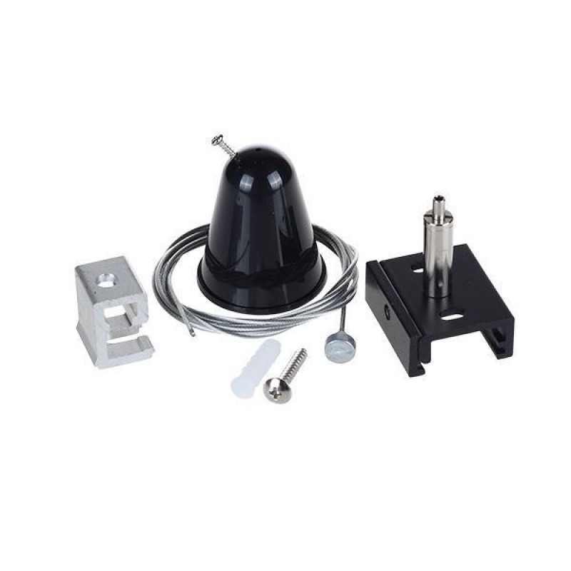 SUSPENDING WIRE FOR LIGHT FIXTURE WITH ROSETTE 2m BLACK 145-59029