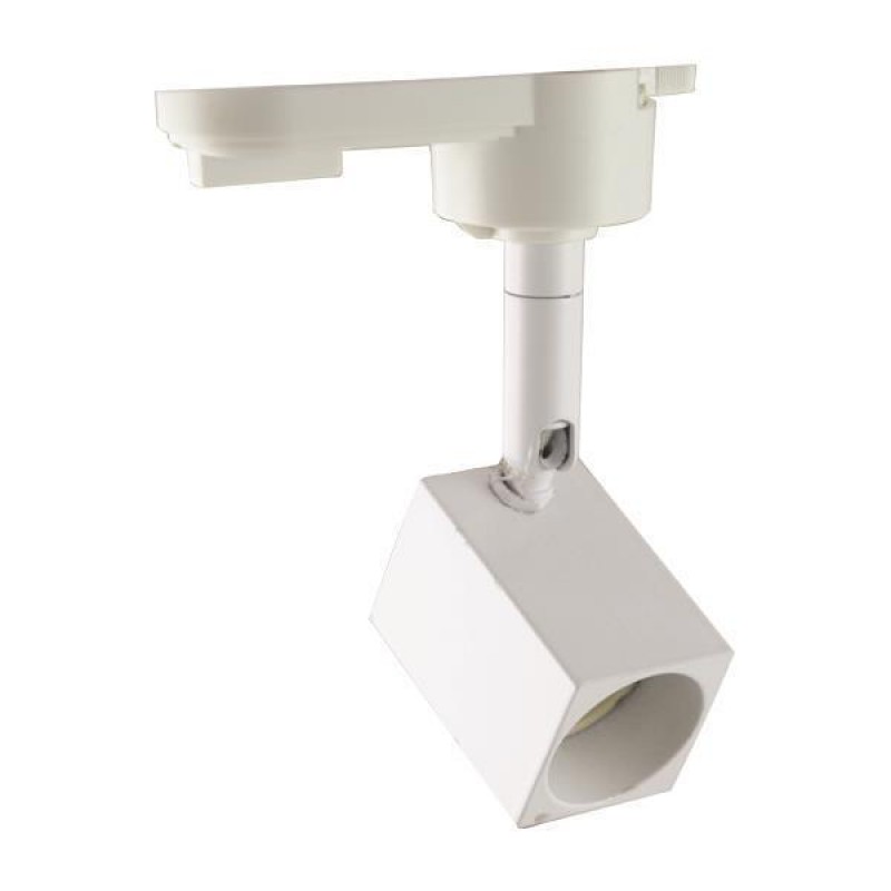 TRACK LIGHT 2 LINE GU10 SQUARE BRACKET 4cm WHITE 145-59071