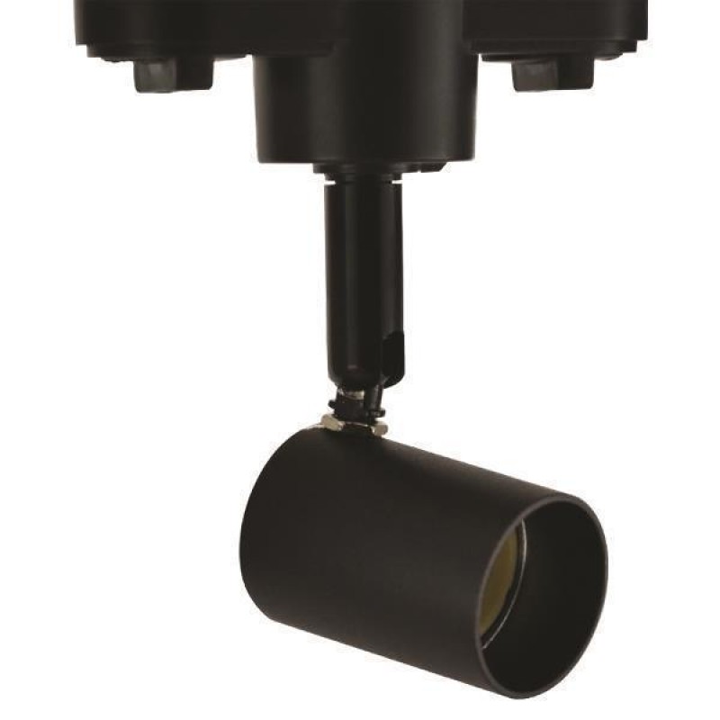 TRACK LIGHT 2 LINE GU10 ROUND BRACKET 4cm BLACK 145-59080
