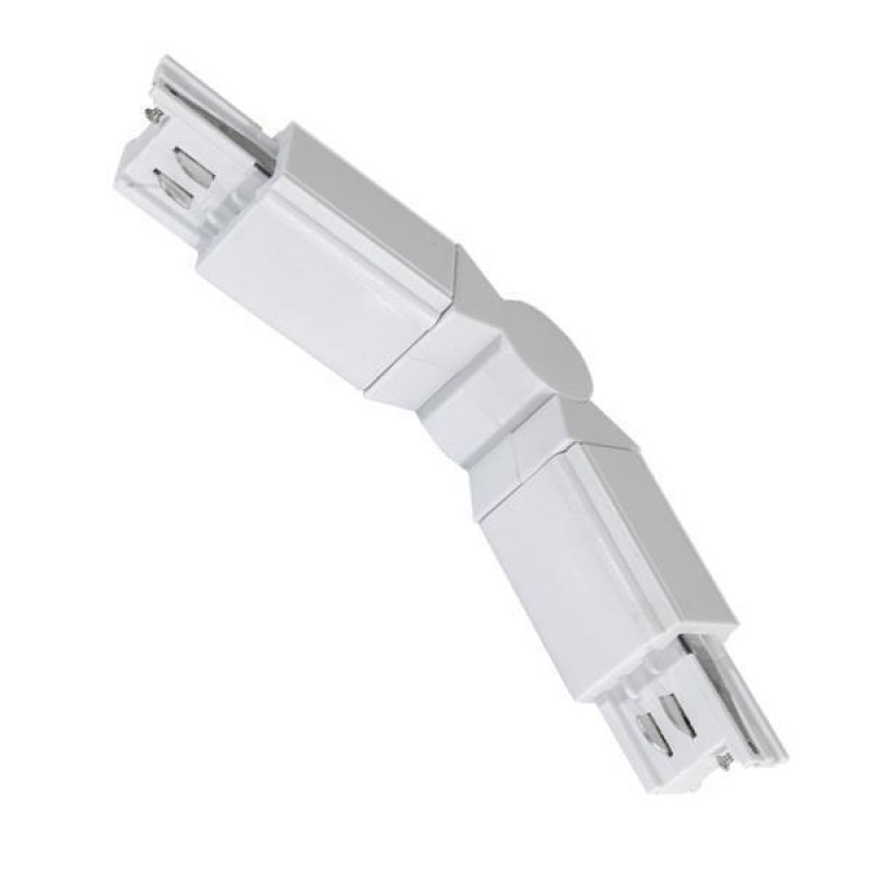 FLEXIBLE L-SHAPE CONJUCTION RAIL UNIVERSAL 4 LINES WITH POWER SUPPLY WHITE 145-59206