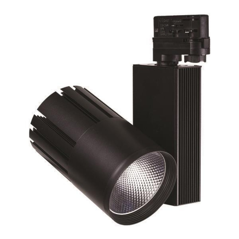 LED ПРОЖЕКТОР ЗА РЕЛСОВА СИСТЕМА 30W 4000K ЧЕРЕН