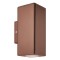 WALL LIGHT SQUARE UP-DOWN PLASTIC GU10 ANTIQUE COPPER 145-82009