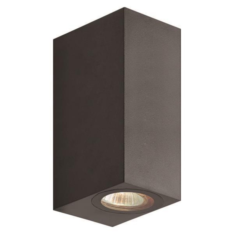 WALL LIGHT UP-DOWN SQUARE GU10 IP54 BLACK 145-82075