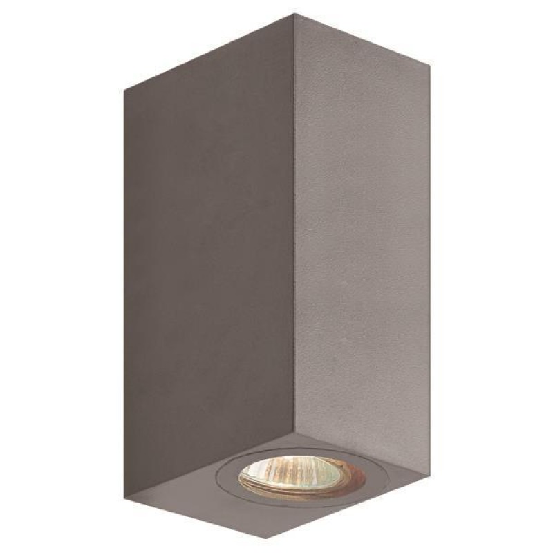 WALL LIGHT UP-DOWN SQUARE GU10 IP54 DARK GREY 145-82077