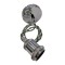 LAMPHOLDER IRON CUP PLATE NICKEL WITH CABLE GREEN-BEIGE FULL 147-23150