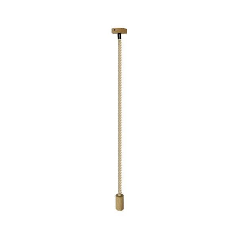 LAMPHOLDER HANGING WOOD COLOR  Ε27 ROUND ROPE BRAIDED 147-23171