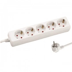 РАЗКЛОНИТЕЛ 5 ГНЕЗДА SCHUKO 1,5М С ДЕТСКА ЗАЩИТА