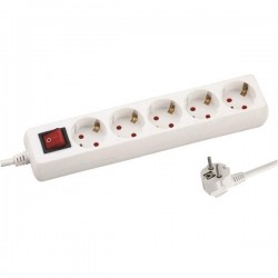 РАЗКЛОНИТЕЛ 5 ГНЕЗДА SCHUKO С КАБЕЛ 3X1,5MM 5M С КЛЮЧ И ЗАЩИТА