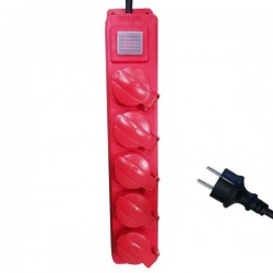 РАЗКЛОНИТЕЛ 5 ГНЕЗДА SCHUKO IP44 С КАБЕЛ 1,5M
