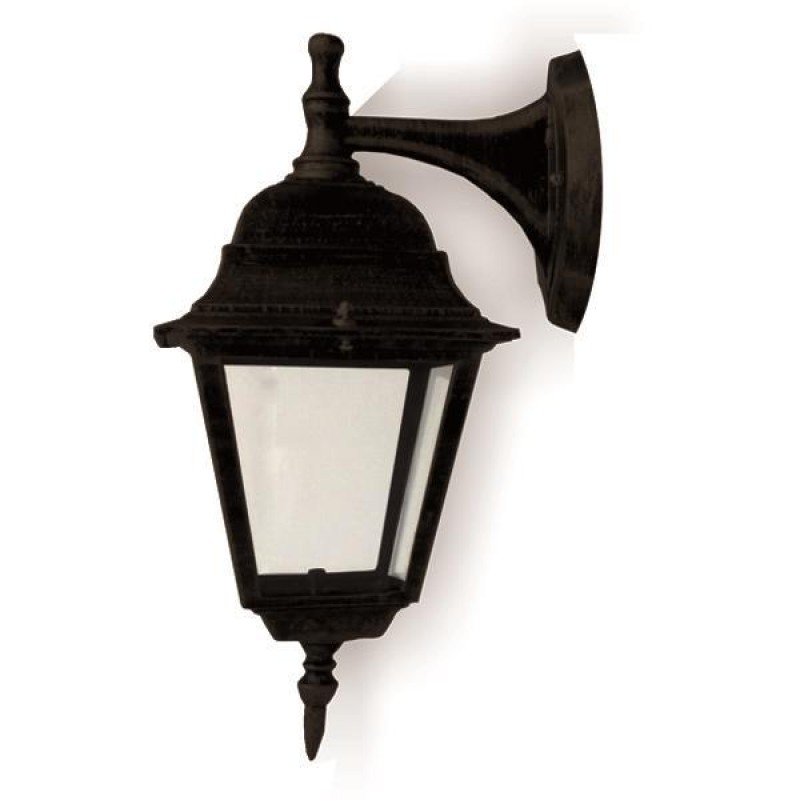 WALL LIGHT SQUARE ALLUMINIUM BLACK DOWN Ε27 154-55105