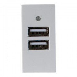 SOCKET SIMPLE WITH 2 USBs 5V 2X2,2A 160-16007 SOCKET SIMPLE WITH 2 USBs 5V 2X2,2A 160-16007