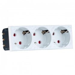 SOCKET SCHUKO TRIPLE 16A 160-16011 SOCKET SCHUKO TRIPLE 16A 160-16011