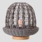 TABLE LAMP E27 BASE WOOD & RATTAN  Φ29x30 GREY 144-78000