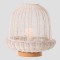 TABLE LAMP E27 BASE WOOD & RATTAN  Φ29x30 WHITE 144-78001