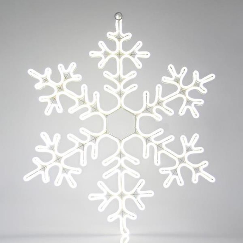 SNOWFLAKE, WHITE  NEON ROPE LIGHT 12M, 75cm, IP44 600-23025