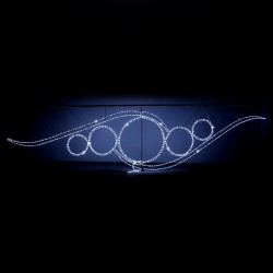GARLAND WITH LIGHTED RINGS, WHITE3 LED ROPELIGHT, 24m, 400x100cm 600-23040 GARLAND WITH LIGHTED RINGS, WHITE3 LED ROPELIGHT, 24m, 400x100cm 600-23040