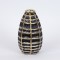 VASE, POLYRESIN, GOLD - BLACK, 11.5x11.5x19.9cm 752-21114