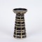 CANDLESTICK, POLYRESIN, BLACK-GOLD, 9x9x17.5cm 752-26060
