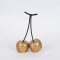 DECORATIVE CHERRY, POLYRESIN, GOLD - BLACK, 12.9x6x20cm 752-28603