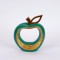 DECORATIVE APPLE, POLYRESIN, GREEN - GOLD, 16.8x6.4x19.9cm 752-28605
