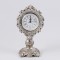 TABLE CLOCK, POLYRESIN, SILVER, 11.8x10x22cm 753-12031