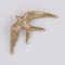 WALL DECOR, SWALLOW, GOLD, 17x8.8x2cm 755-10087