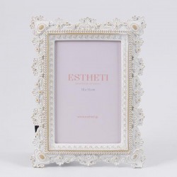TABLE PHOTO FRAME (10x15), POLYRESIN, ECRU, 15.3x21x1.8cm 756-12195