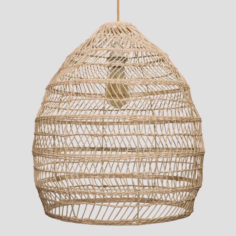 LIGHT FIXTURES HANGING SIMPLE E27  Φ45x50 RATTAN (WICKER) 144-33000