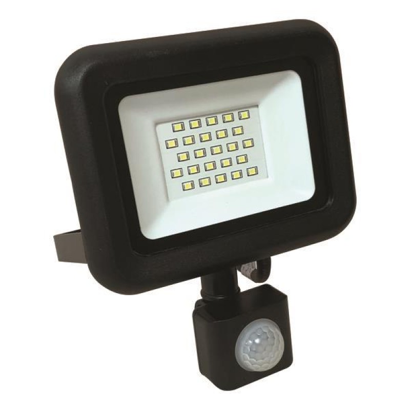 PROJECTOR LED SMD WITH ROTADED MOVEMENT DETECTOR 20W BLACK IP44 4000K PLUS 147-69634