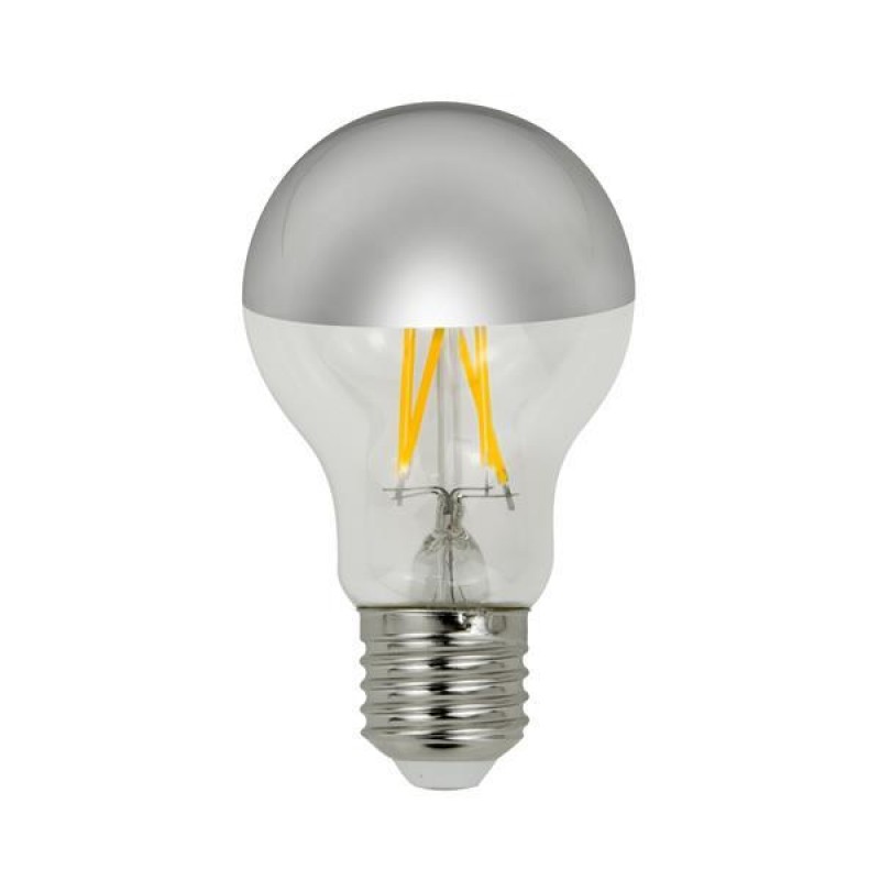 LED LAMP A60 CROSSED FILAMENT 8W E27 2700K 220-240V DIMMABLE SILVER MIRROR 147-78071