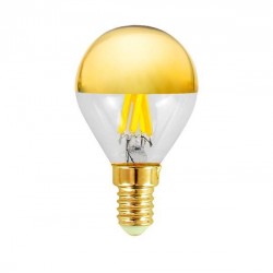 LED LAMP G45 CROSSED FILAMENT 6.5W E14 2700K 220-240V DIMMABLE GOLD MIRROR 147-78243