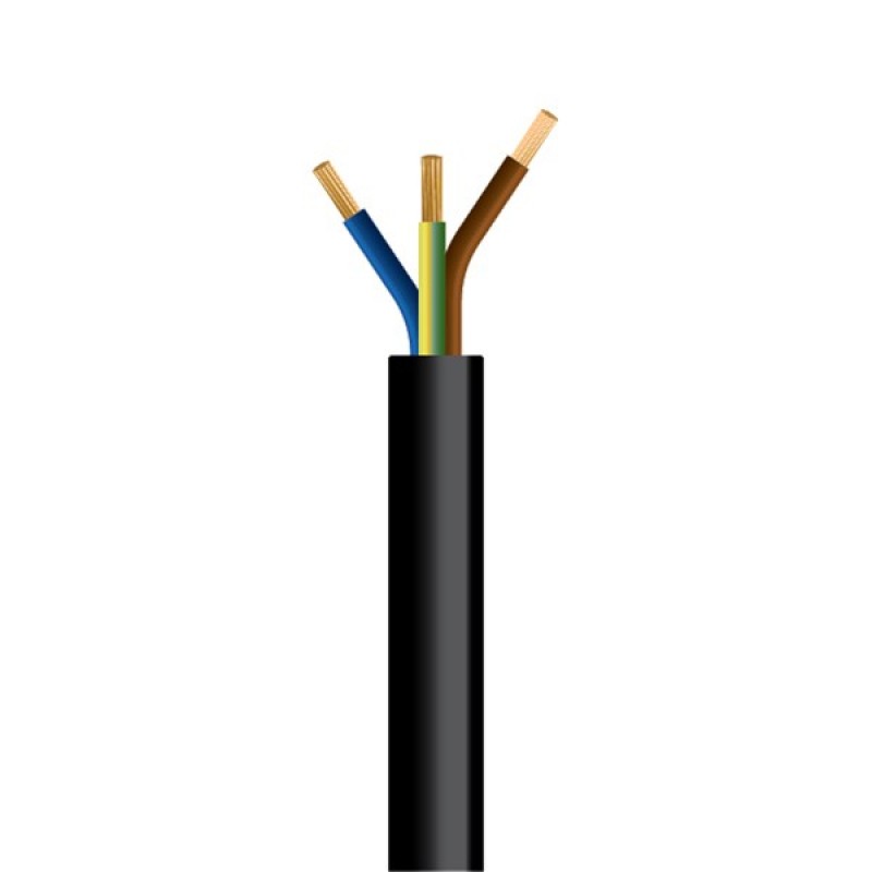 ГЪВКАВ КАБЕЛ H05VV-F 3X2,5MM² ЧЕРЕН