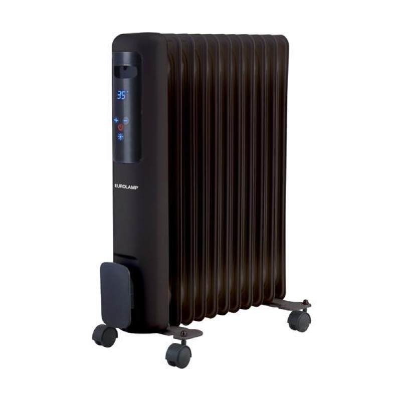 OIL RADIATOR 11 RIBS 2500W BLACK WITH LED SCREEN AND REMOTE CONTROL 300-41702
