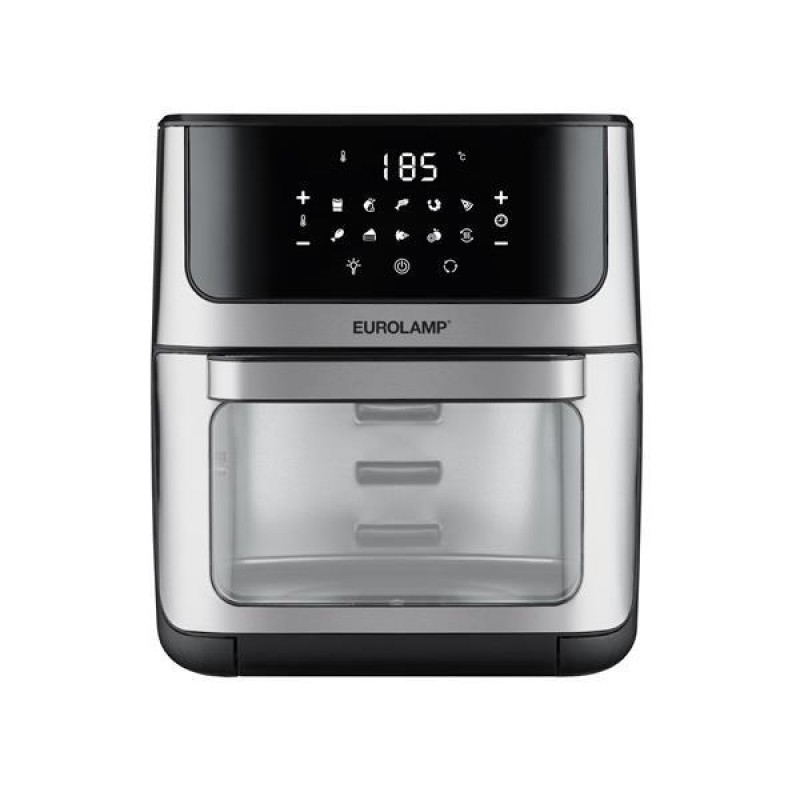 ФРИТЮРНИК С ГОРЕЩ ВЪЗДУХ XXL 12L 1800W С ПРОЗОРЕЦ ЧЕРЕН-ИНОКС